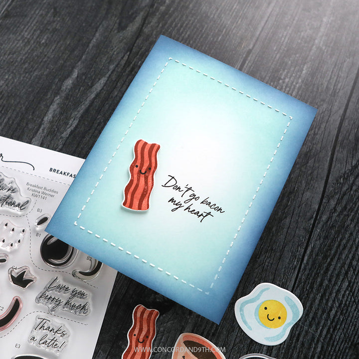 Concord & 9th - Kristina Werner - Breakfast Buddies Stamp Set (6 x 8) & Dies Bundle