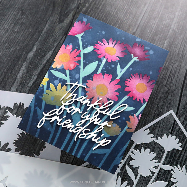 Concord & 9th - Kristina Werner - Daisy Bouquet Stencil Pack (4 qty; 6 x 6)