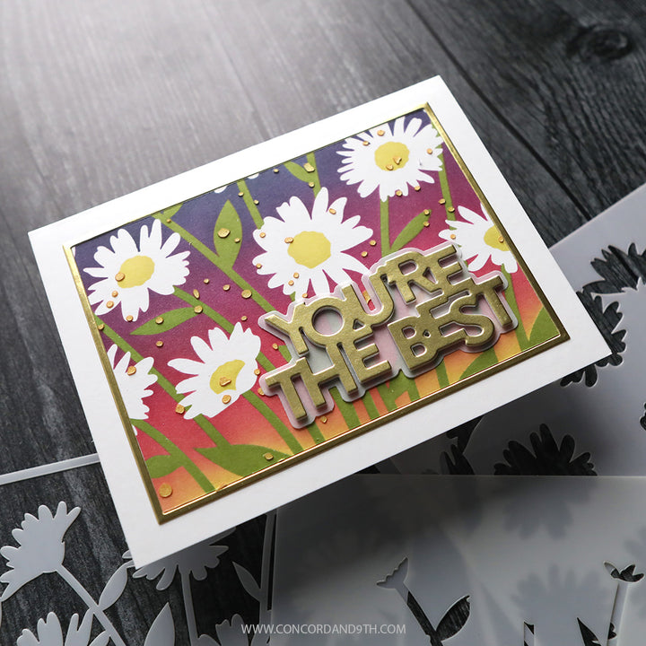 Concord & 9th - Kristina Werner - Daisy Bouquet Stencil Pack (4 qty; 6 x 6)