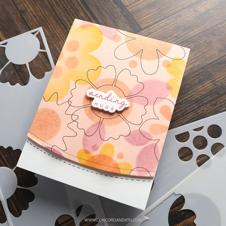 concord 9th kristina werner blissful blooms stencil pack sample