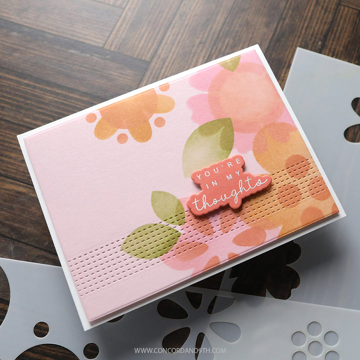 concord 9th kristina werner blissful blooms stencil pack idea