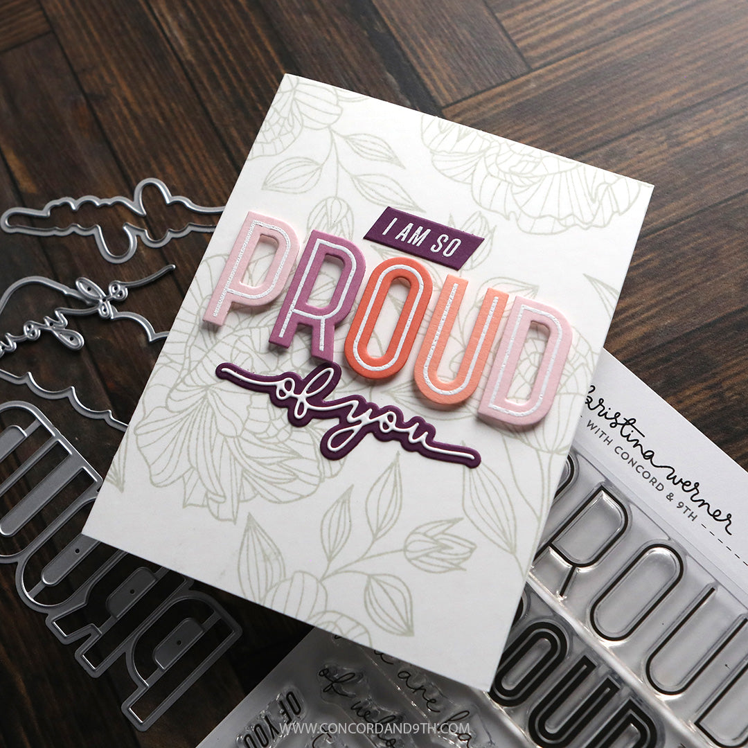 concord 9th kristina werner long line roses stamp set 