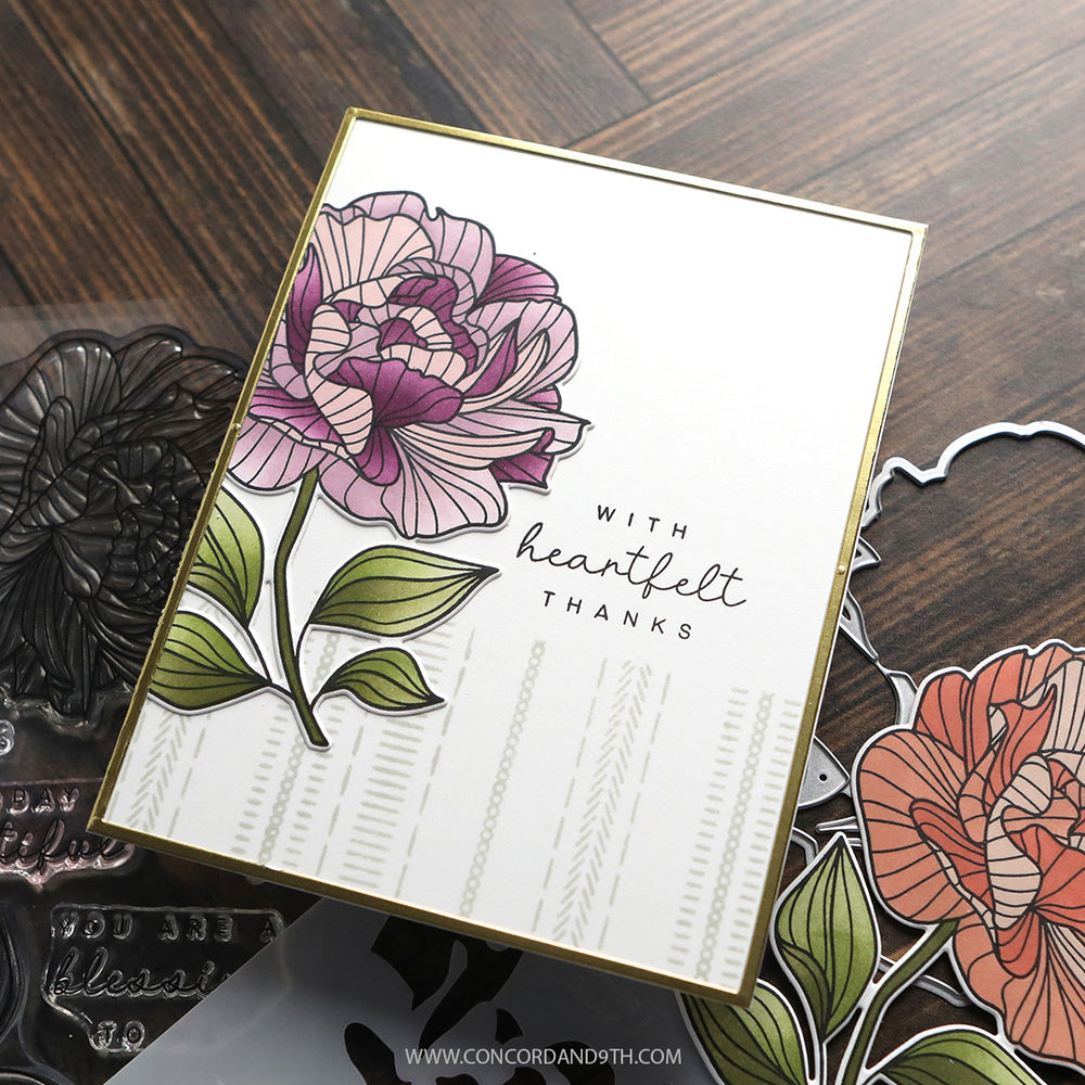concord 9th kristina werner long line roses stencil pack sample