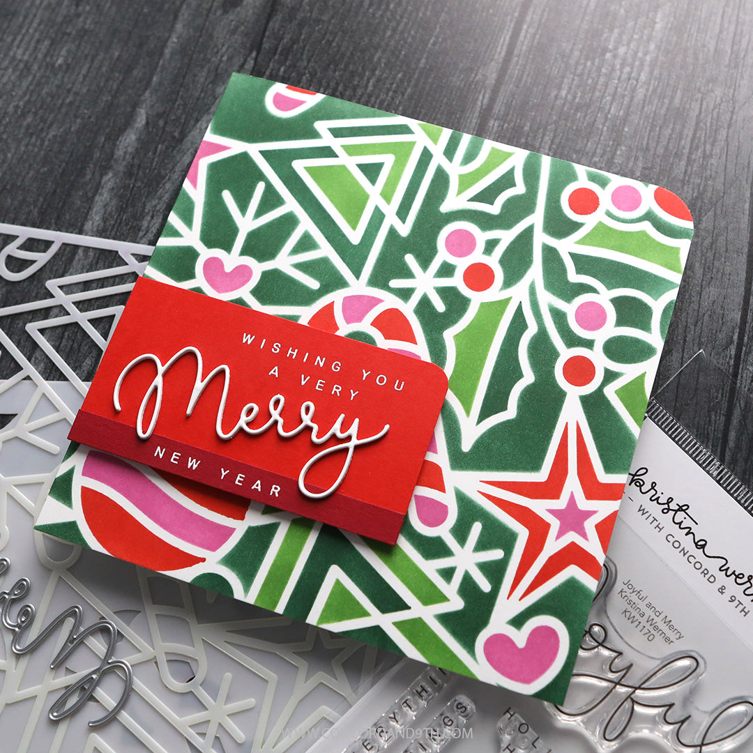 PRE_ORDER ONLY - Concord & 9th - Kristina Werner - Joyful and Merry Stamps & Dies Bundle