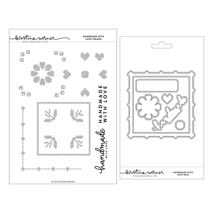 Concord & 9th - Kristina Werner - Handmade With Love Bundle - Stamps & Dies