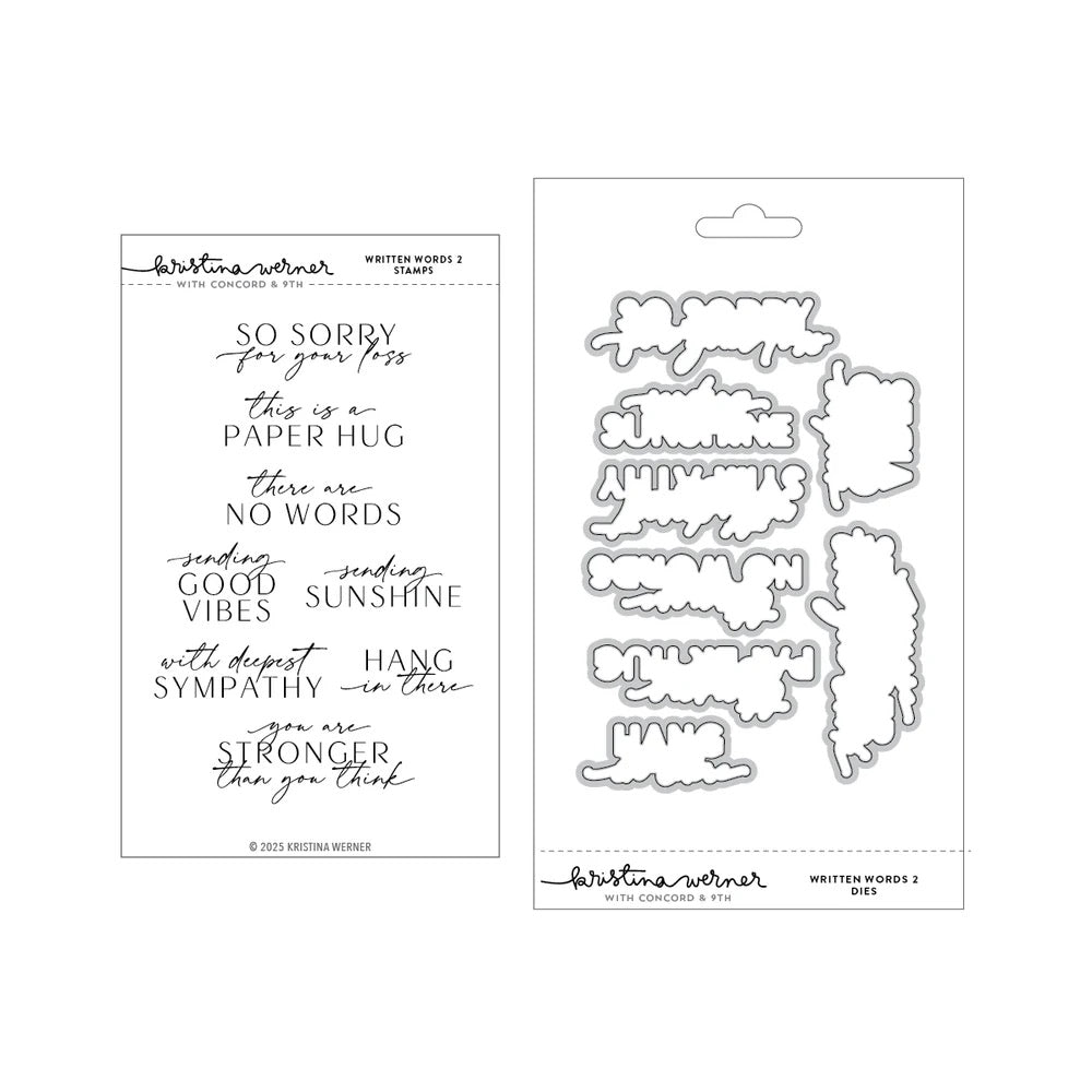 Concord & 9th - Kristina Werner - Written Words 2 Bundle Stamps & Dies