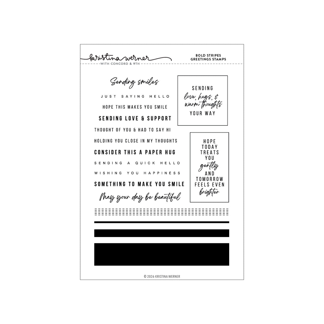 Concord & 9th - Kristina Werner - Bold Stripes Greetings Stamps (6 x 8)