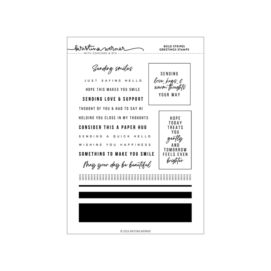 Concord & 9th - Kristina Werner - Bold Stripes Greetings Stamps (6 x 8)