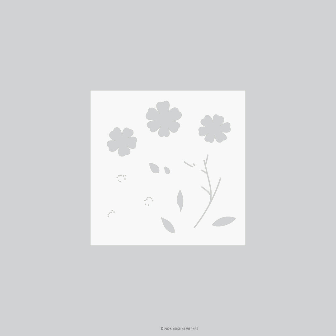Concord & 9th - Kristina Werner - Spring Stem Stencil (1 qty; 6 x 6)