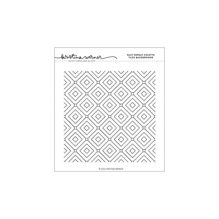 Concord & 9th - Kristina Werner - Easy Repeat Colette Tile Background Stamp (6 x 6)