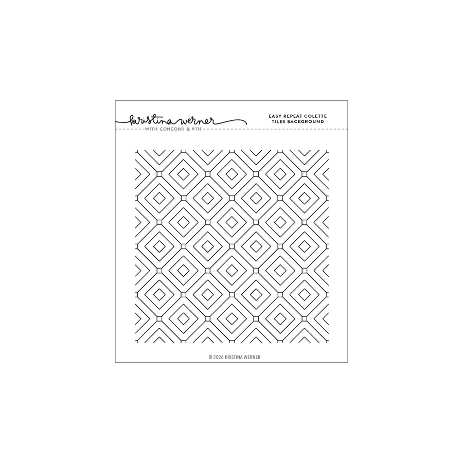Concord & 9th - Kristina Werner - Easy Repeat Colette Tile Background Stamp (6 x 6)