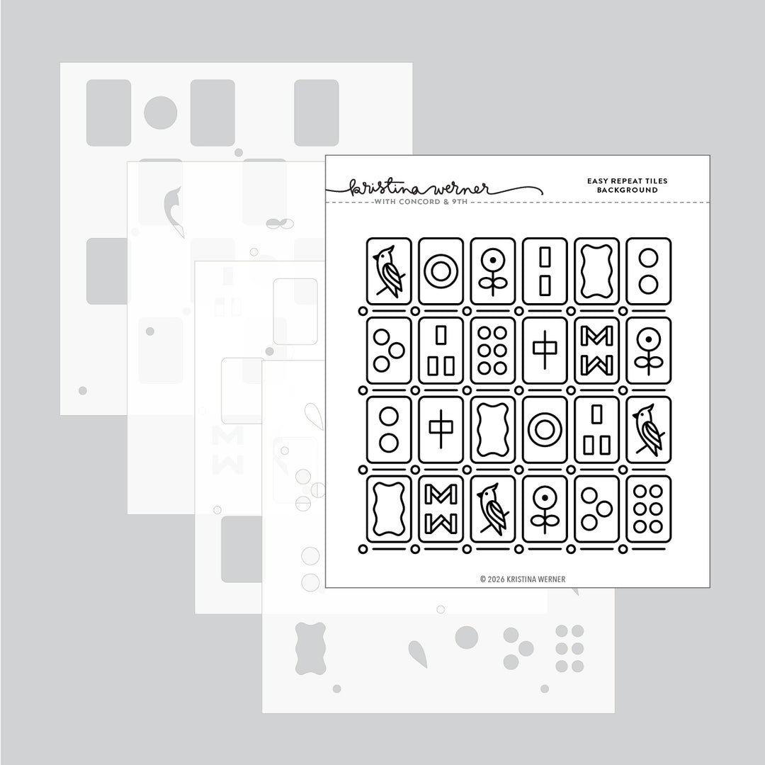 Concord & 9th - Kristina Werner - Easy Repeat Tiles Bundle - Stamps & Dies