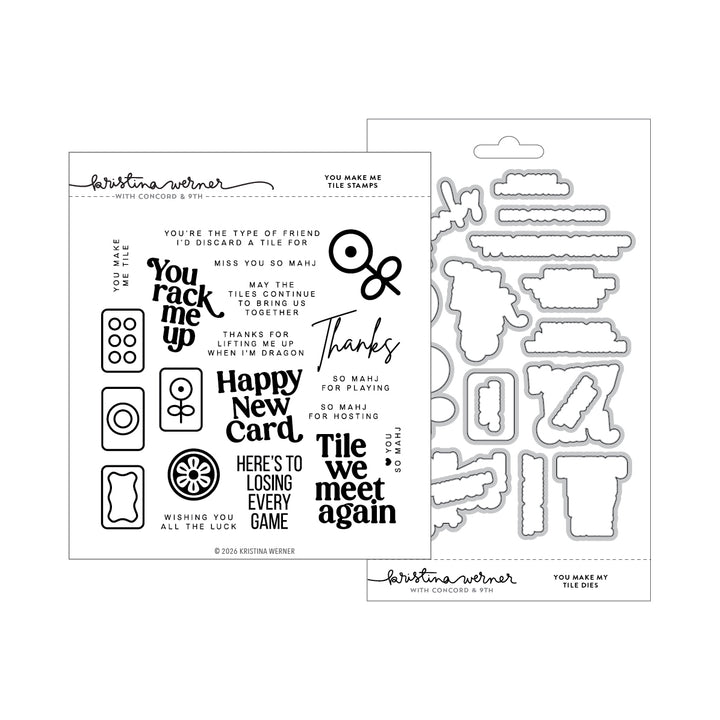 Concord & 9th - Kristina Werner - You Make Me Tile Bundle - Stamps & Dies
