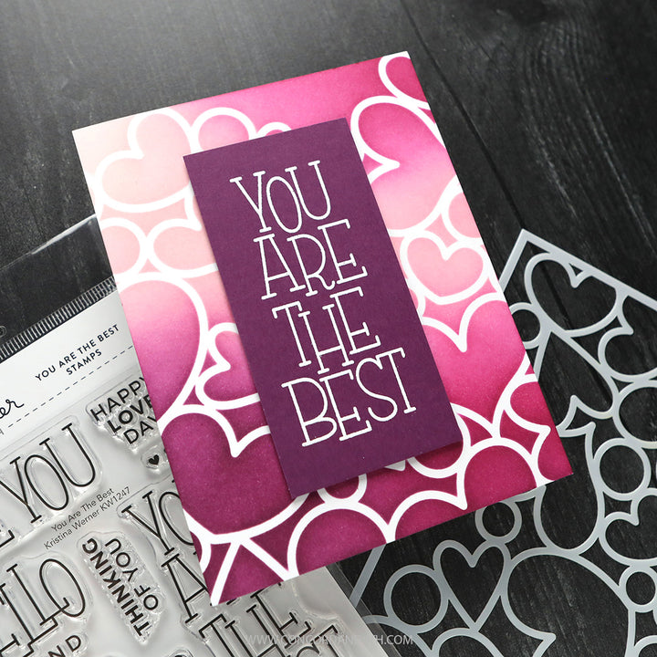 Concord & 9th - Kristina Werner - Jumble of Hearts Stencil Pack (5 qty; 6 x 9)
