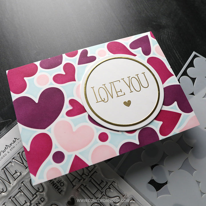 Concord & 9th - Kristina Werner - Jumble of Hearts Bundle - Stamps/Stencils