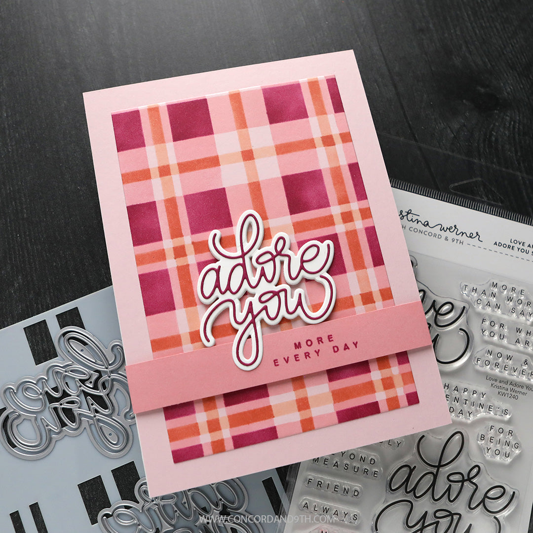 Concord & 9th - Kristina Werner - Plaid Perfection Stencil Pack (6 qty; 6 x 9)