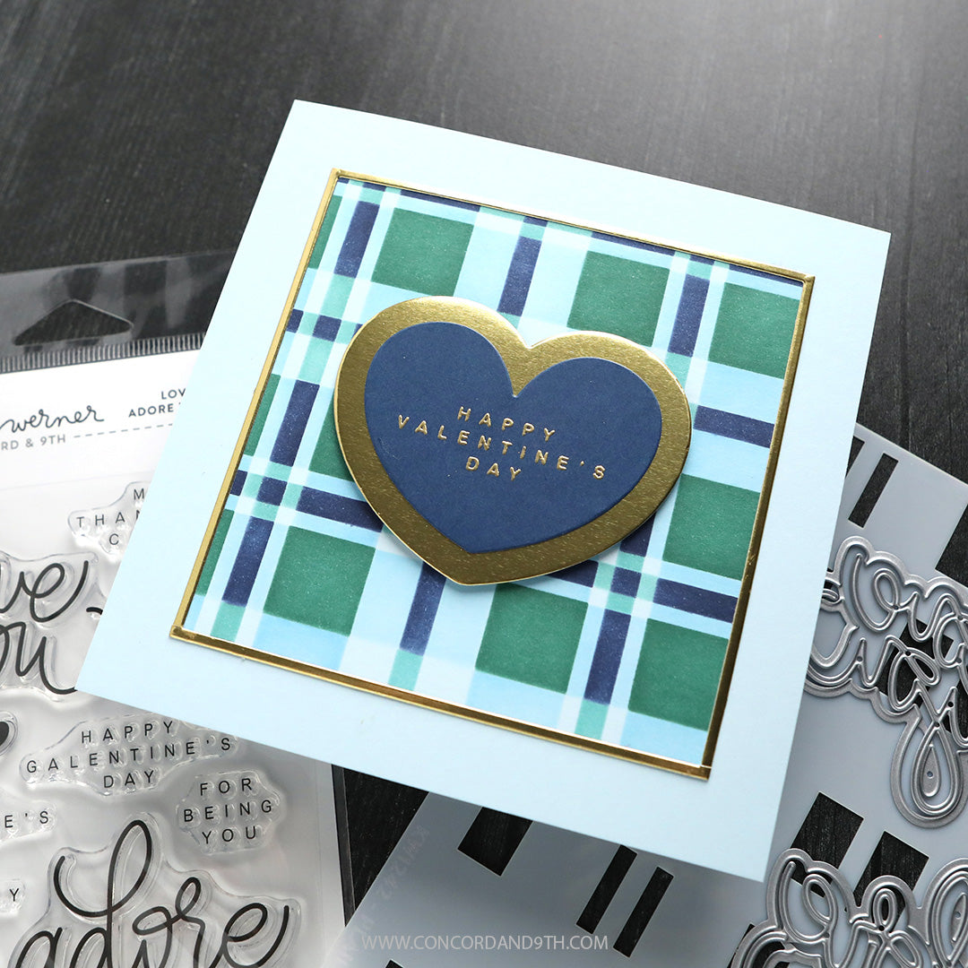 Concord & 9th - Kristina Werner - Plaid Perfection Stencil Pack (6 qty; 6 x 9)