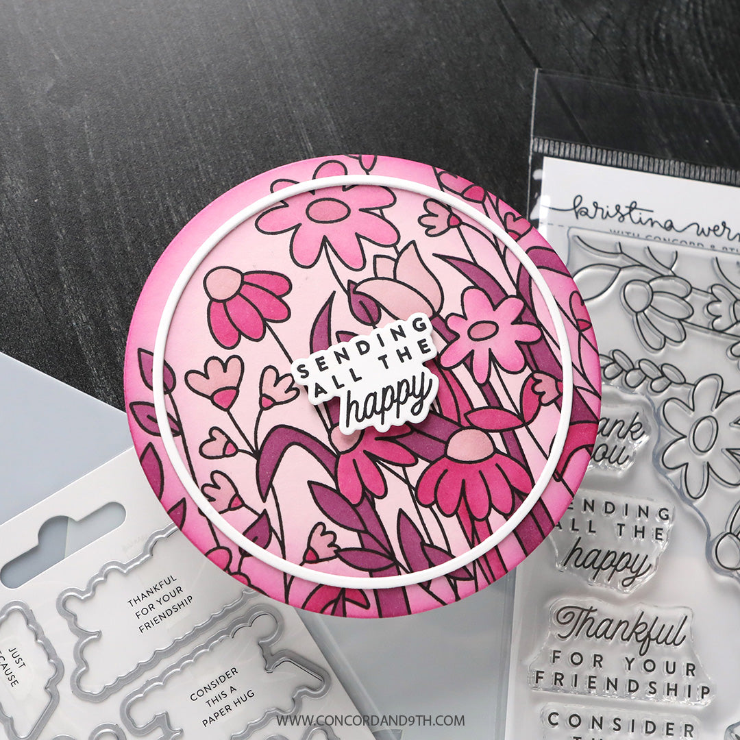 Concord & 9th - Kristina Werner - Flower Field Stencil Pack (5 qty; 6 x 9)