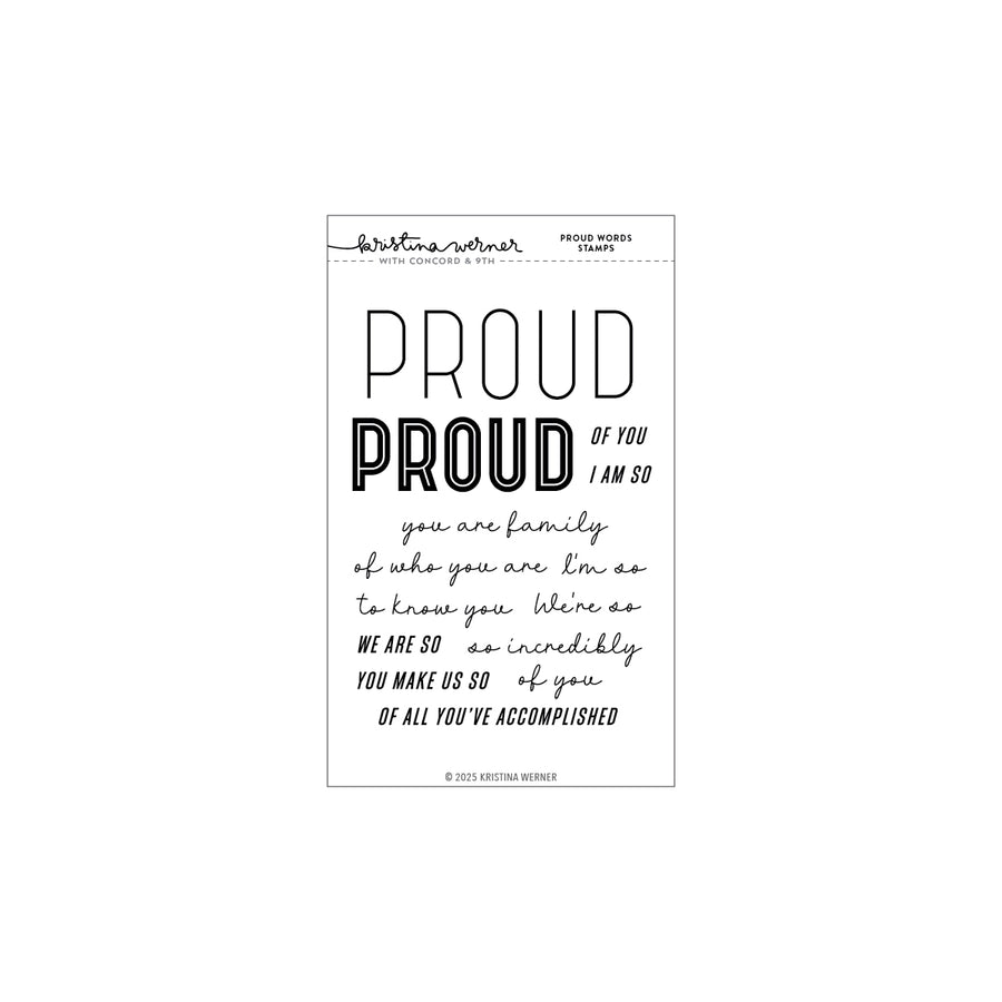 concord 9th kristina werner proud words stamp set