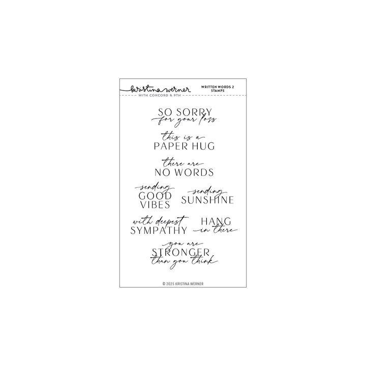 Concord & 9th - Kristina Werner - Written Words 2 Stamp Set (4 x 6)