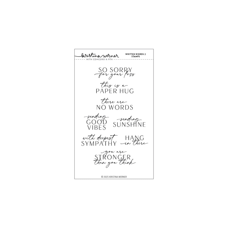 Concord & 9th - Kristina Werner - Written Words 2 Stamp Set (4 x 6)
