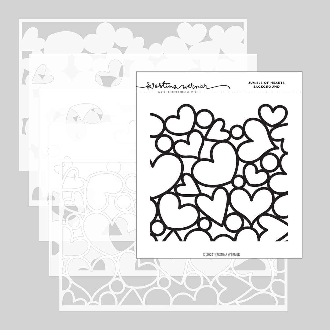 Concord & 9th - Kristina Werner - Jumble of Hearts Bundle - Stamps/Stencils