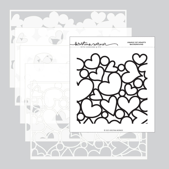 Concord & 9th - Kristina Werner - Jumble of Hearts Bundle - Stamps/Stencils