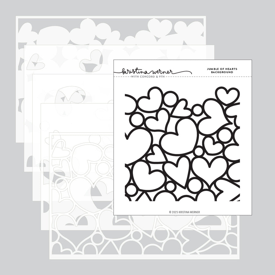 Concord & 9th - Kristina Werner - Jumble of Hearts Bundle - Stamps/Stencils