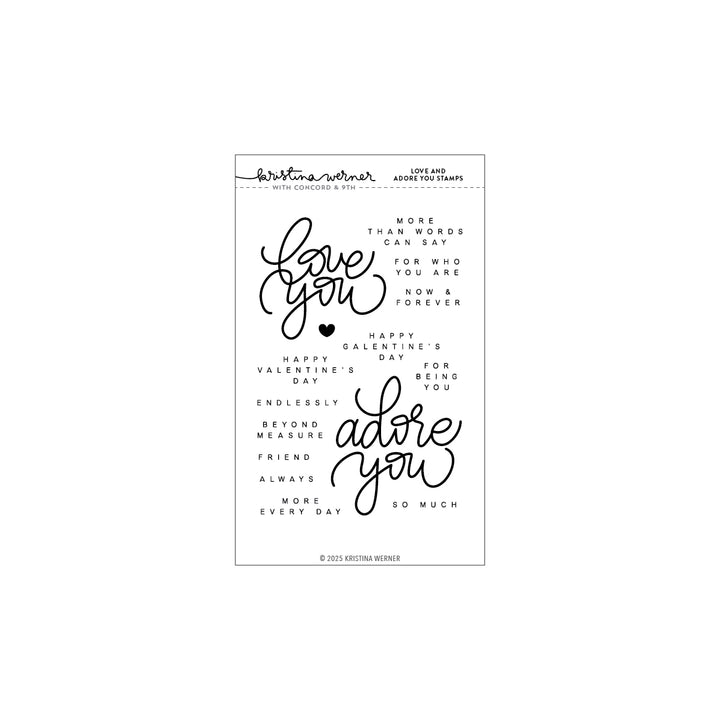 Concord & 9th - Kristina Werner - Love and Adore You Stamp Set (4 x 6)