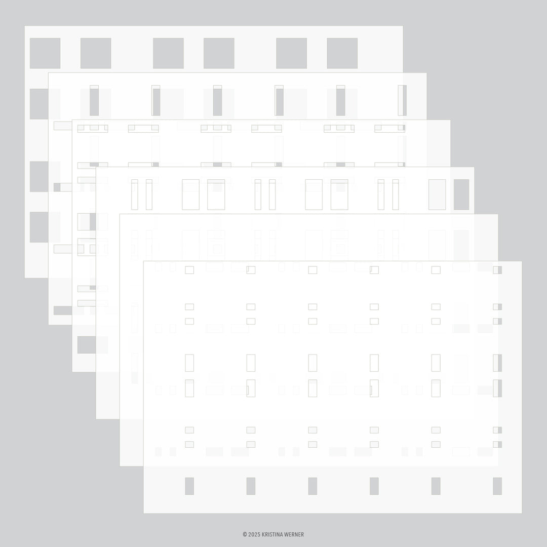 Concord & 9th - Kristina Werner - Plaid Perfection Stencil Pack (6 qty; 6 x 9)