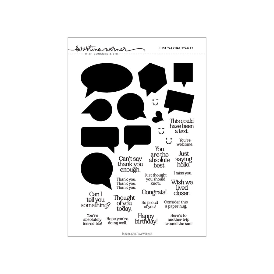 Concord & 9th - Kristina Werner  - Just Talking Stamp Set (6 x 8)