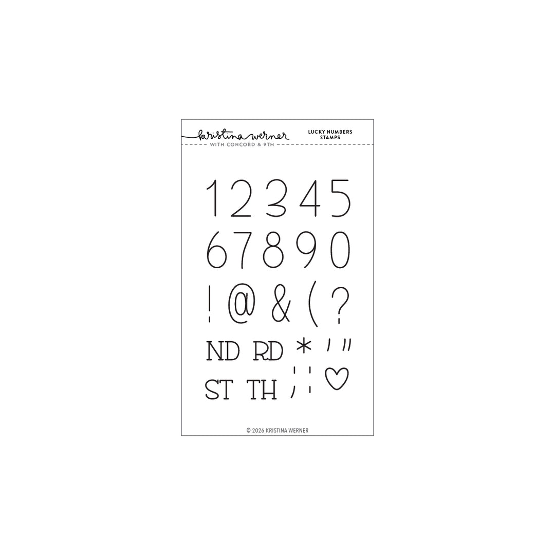 Concord & 9th - Kristina Werner  - Lucky Numbers Stamp Set (4 x 6)