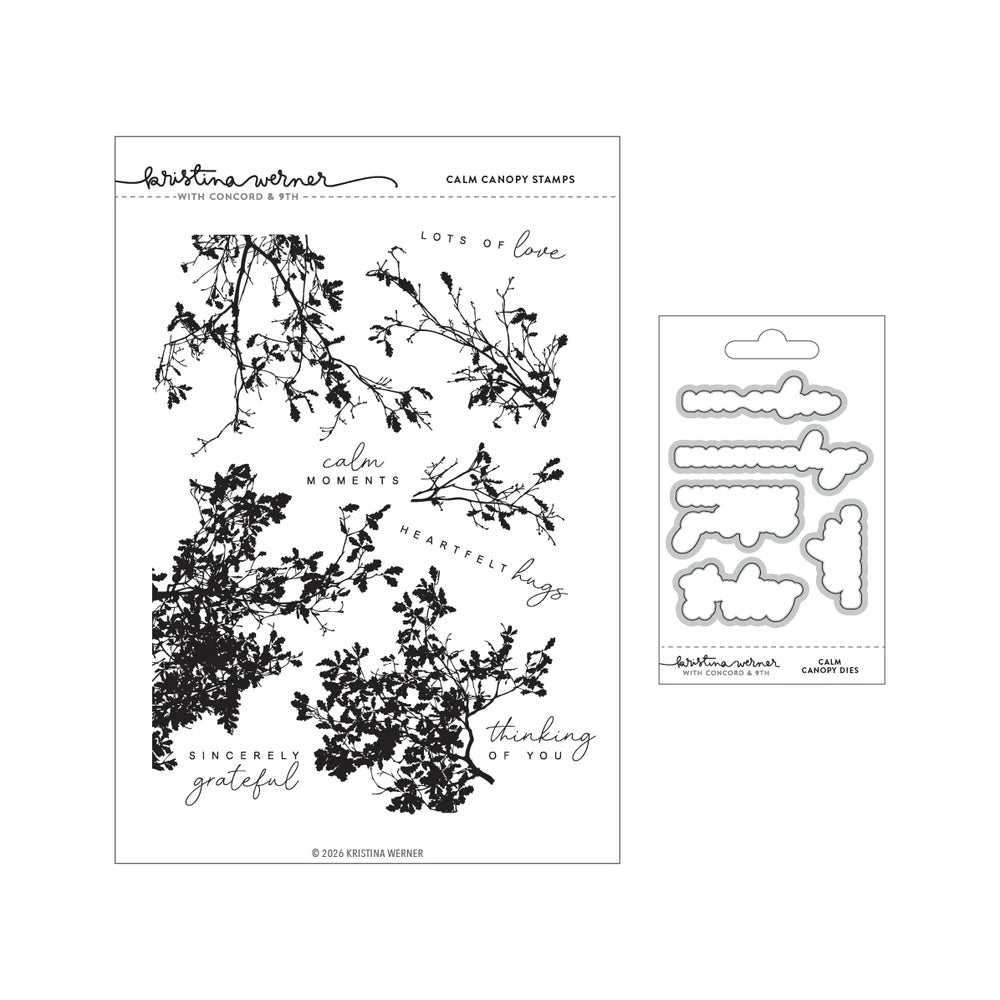 Concord & 9th - Kristina Werner - Calm Canopy Bundle - Stamps & Dies