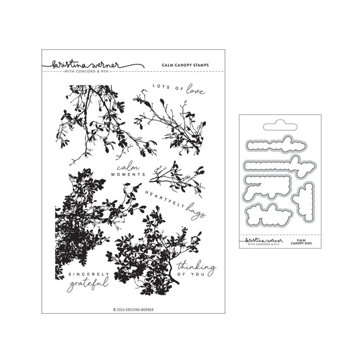 Concord & 9th - Kristina Werner - Calm Canopy Bundle - Stamps & Dies