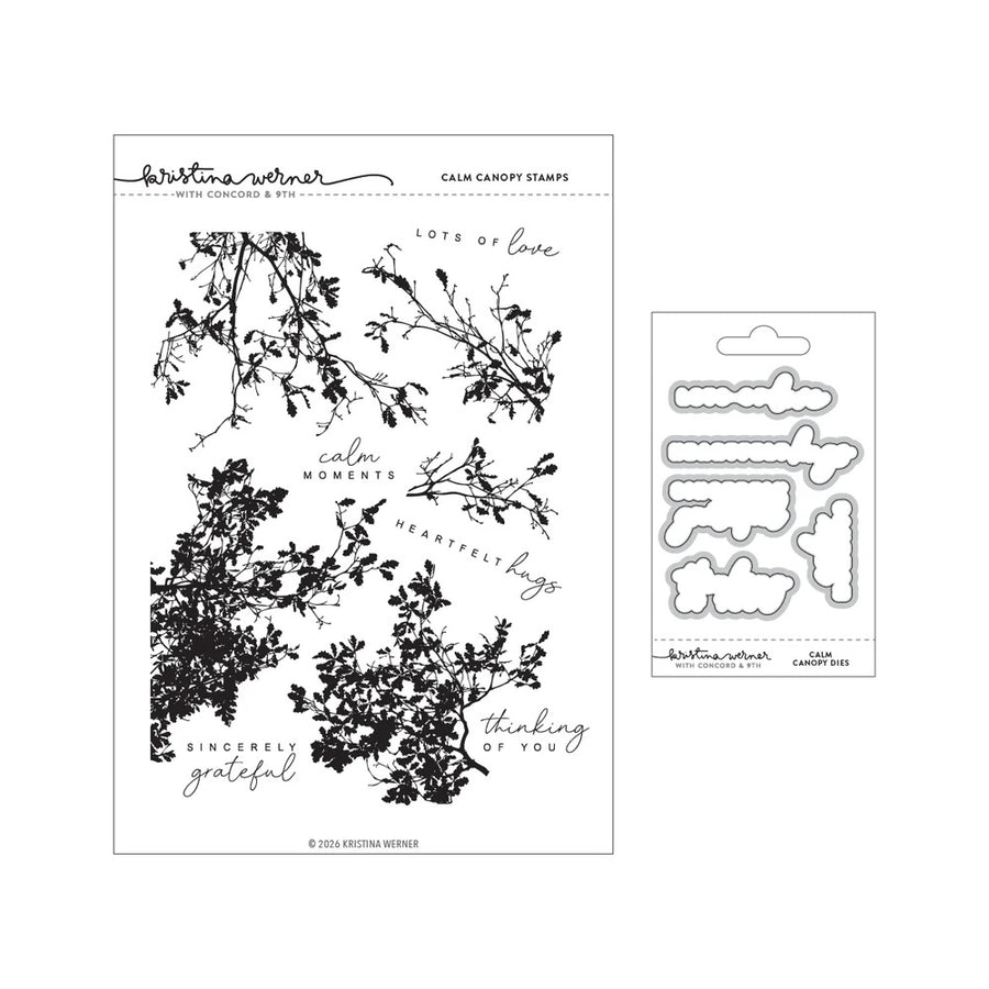 Concord & 9th - Kristina Werner - Calm Canopy Bundle - Stamps & Dies