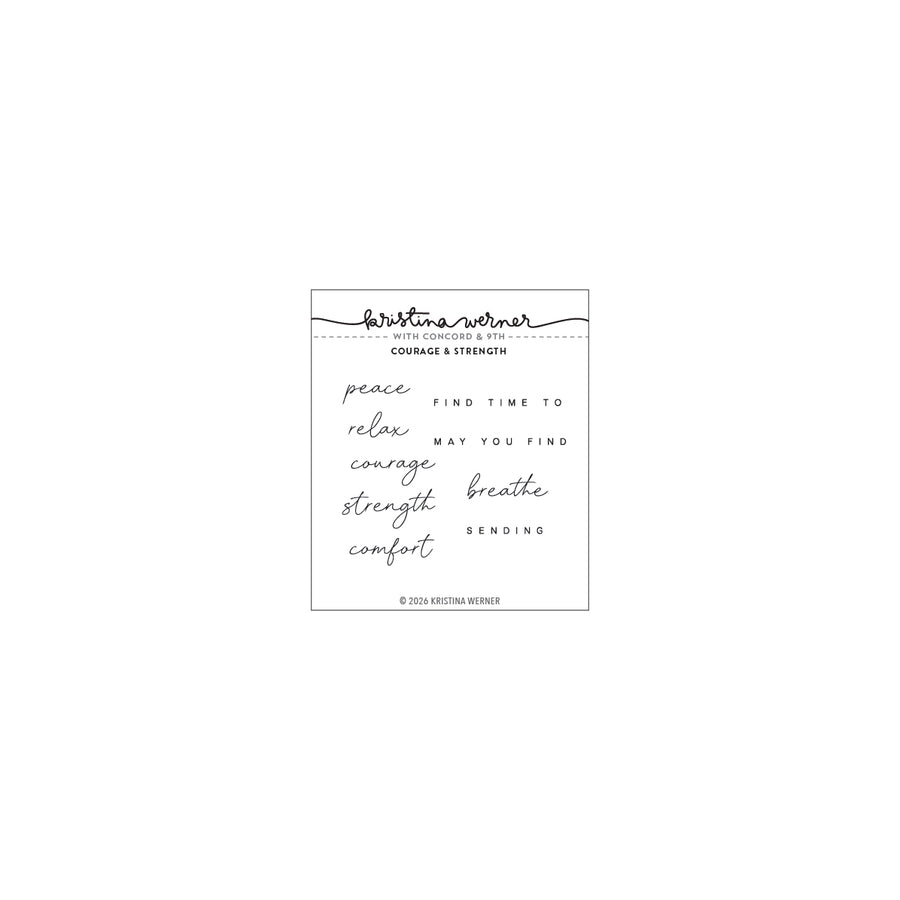 Concord & 9th - Kristina Werner - Courage and Strength Stamp Set (3 x 3)