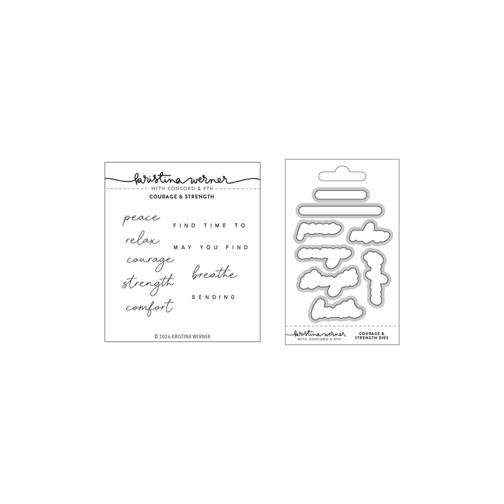 Concord & 9th - Kristina Werner - Courage and Strength Bundle - Stamps & Dies