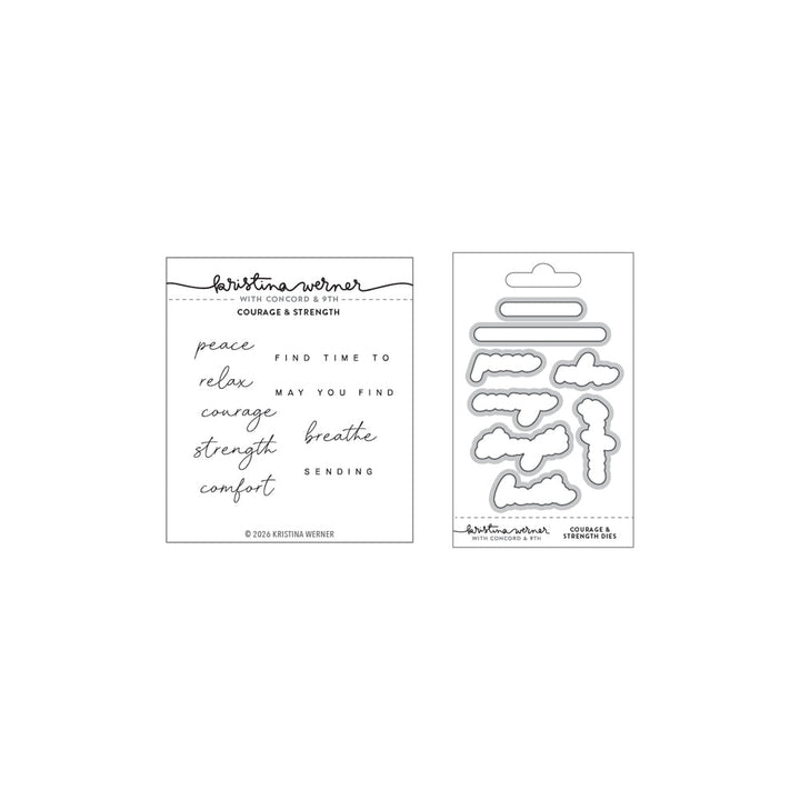 Concord & 9th - Kristina Werner - Courage and Strength Bundle - Stamps & Dies