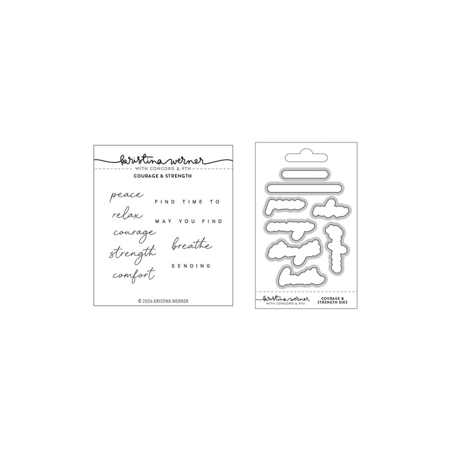 Concord & 9th - Kristina Werner - Courage and Strength Bundle - Stamps & Dies