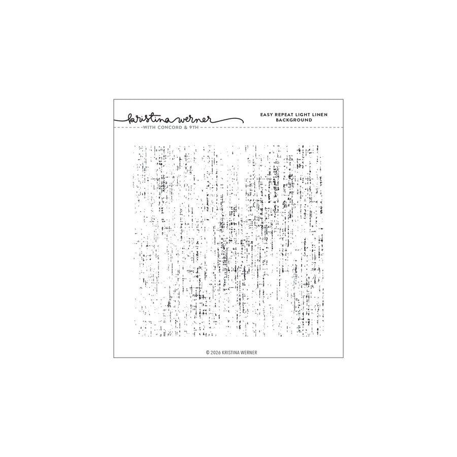 Concord & 9th - Kristina Werner - Easy Repeat Light Linen Background Stamp (6 x 6)