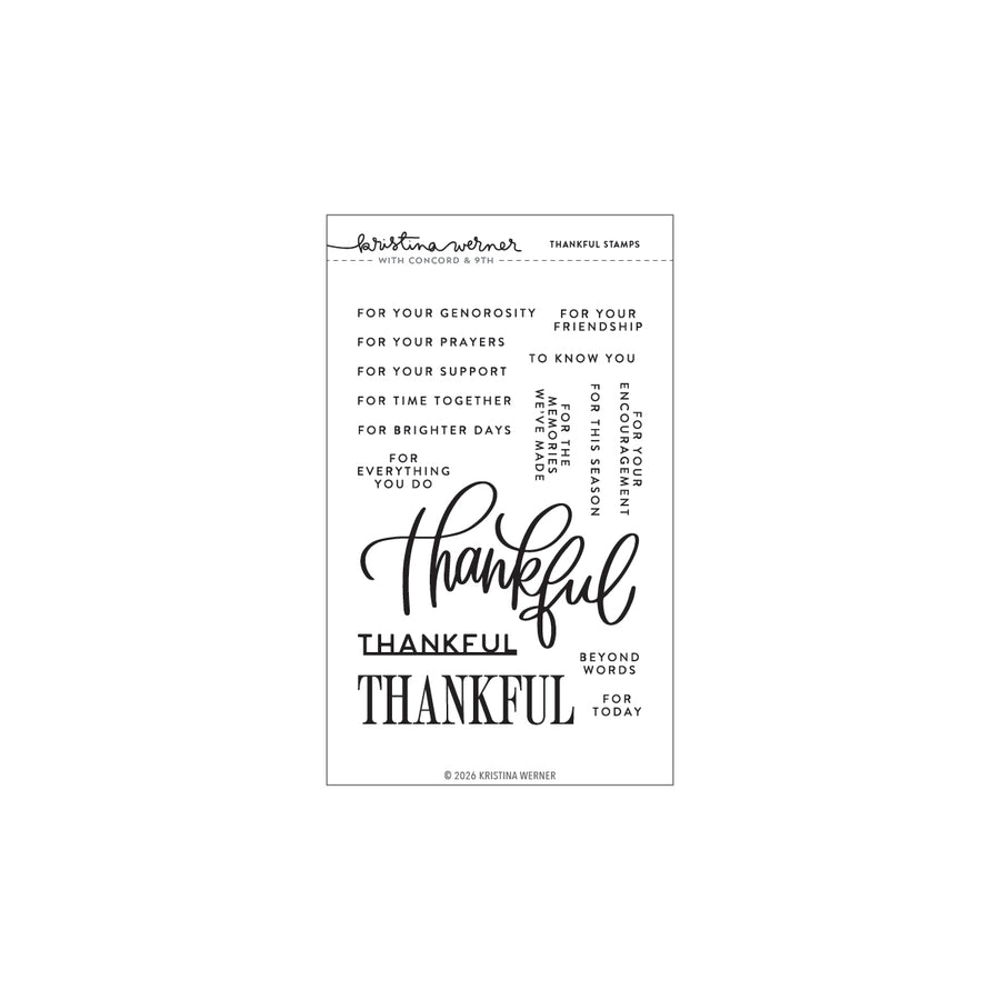 Concord & 9th - Kristina Werner - Thankful Stamp Set (4 x 6)