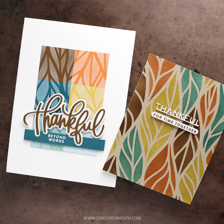 Concord & 9th - Kristina Werner - Leaf Flow Stencil Pack (5 qty; 6 x 9)