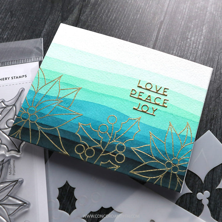 PRE_ORDER ONLY - Concord & 9th - Kristina Werner - Winter Greenery Stamp Set (6 x 8)