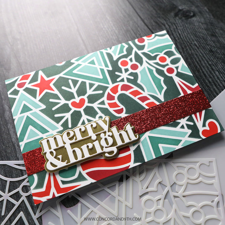 PRE_ORDER ONLY - Concord & 9th - Kristina Werner - Holiday Icons Stencil Pack (6 qty; 6 x 9)