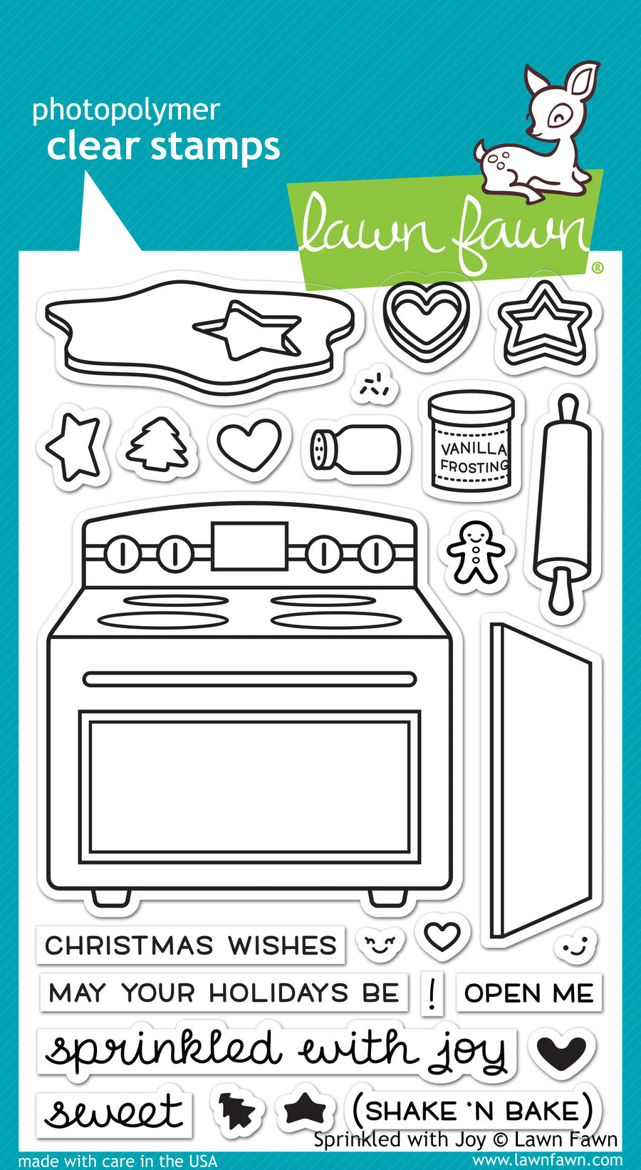 Sprinkled with joy cooking stamp set by Lawn Fawn