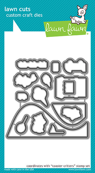 Lawn Fawn - LF1694 & LF1695 - Coaster Critters - Stamp and Lawn Cuts Set