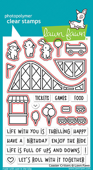 Lawn Fawn - LF1694 & LF1695 - Coaster Critters - Stamp and Lawn Cuts Set