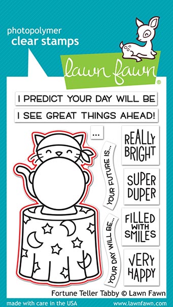 Lawn Fawn - LF2016, LF2017 & LF4227 - Fortune Teller Tabby - Stamps, Dies & Stencils Bundle