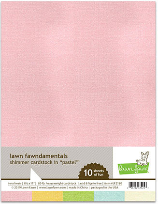 Shimmer cardstock by Lawn Fawn Pastel