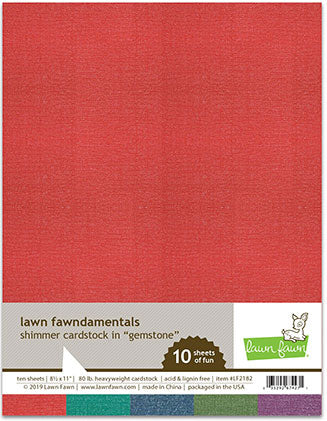 Lawn Fawn Gemstone Shimmer Cardstock pack